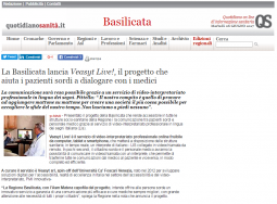 La Basilicata lancia VEASYT Live!, il progetto che aiuta i pazienti sordi a dialogare con i medici